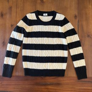 wallace wool sweater black and white diamond pattern Small